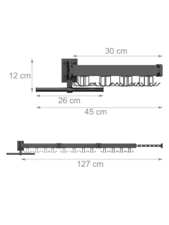 Wand-Wäscheständer in Schwarz