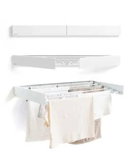 Wand-Wäscheständer in Weiß
