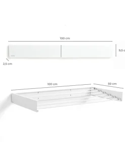 Wand-Wäscheständer in Weiß