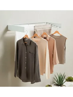 Wand-Wäscheständer in Weiß