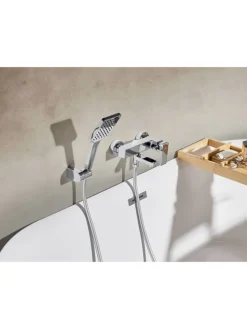 Wannenarmaturen BALNEARIO in Silber - (W) 19 x (H) 179 x (L) 14 cm