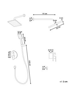 Wannenarmaturen CANAIMA in Gold - (W) 25 x (H) 175 x (L) 41 cm