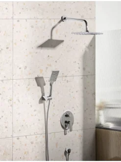 Wannenarmaturen GUARATUBA in Silber - (W) 25 x (H) 175 x (L) 41 cm