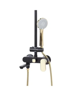 Wannenarmaturen GURARA in Schwarz/Gold - (W) 23 x (H) 83 x (L) 36 cm