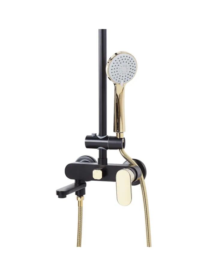 Wannenarmaturen GURARA in Schwarz/Gold - (W) 23 x (H) 83 x (L) 36 cm