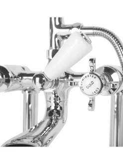 Wannenarmaturen HEBBE in Silber - (W) 27 x (H) 98 x (L) 10 cm