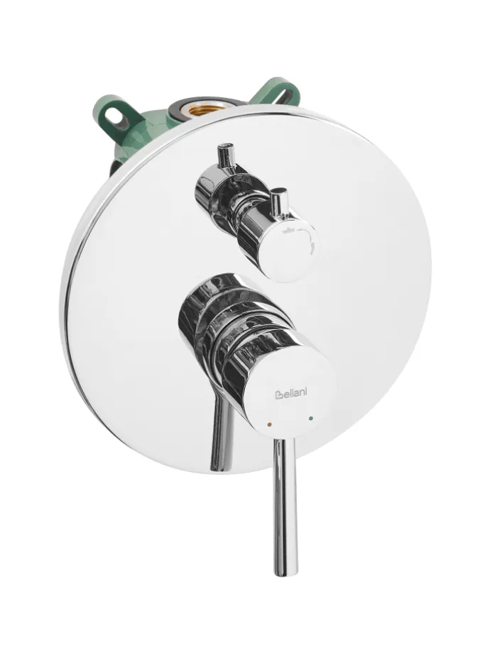 Wannenarmaturen PUELO in Silber - (W) 23 x (H) 180 x (L) 41 cm