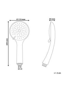Wannenarmaturen TARMA in Silber - (W) 12 x (H) 25 x (L) 3 cm