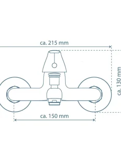 Wannenfüllarmatur ''Athos'' in Chrom