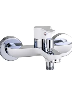 Wannenfüllarmatur "Diziani" in Weiß/ Chrom