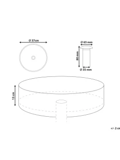 Waschbecken GELDO in Schwarz - (W) 37 x (H) 13 x (L) 37 cm