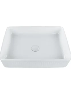 Waschbecken GELDO in Weiß - (W) 50 x (H) 13 x (L) 34 cm