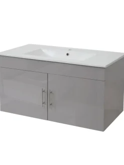 Waschbecken mit Unterschrank D16, Grau