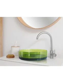 Waschbecken TOLOSA in Grün - (W) 36 x (H) 10 x (L) 36 cm