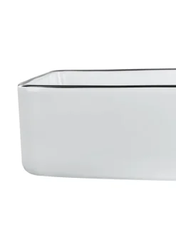 Waschbecken XERT in Weiß/Schwarz - (W) 61 x (H) 11 x (L) 35 cm