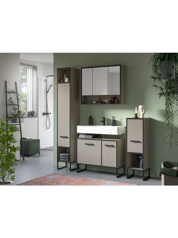 Waschbeckenunterschrank (B/H/T: 80x63x36 cm) in Kaschmir