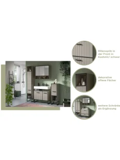 Waschbeckenunterschrank (B/H/T: 80x63x36 cm) in Kaschmir