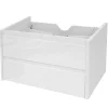 Waschbeckenunterschrank B19 hochglanz Soft-Close, Weiß