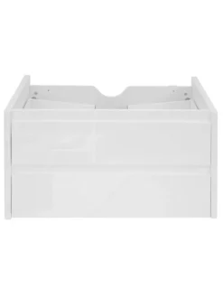 Waschbeckenunterschrank B19 hochglanz Soft-Close, Weiß