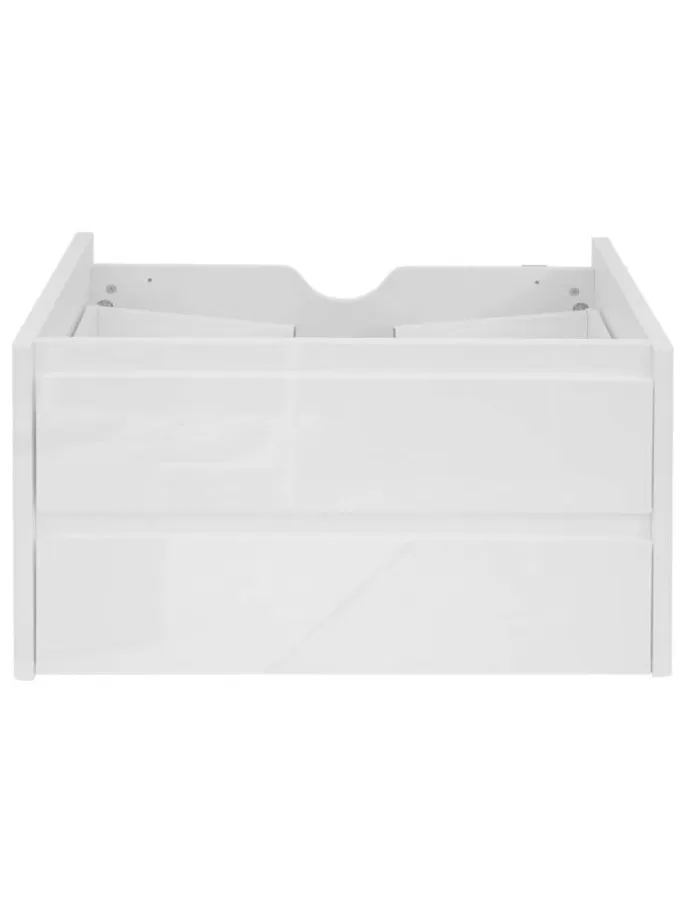 Waschbeckenunterschrank B19 hochglanz Soft-Close, Weiß