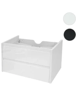 Waschbeckenunterschrank B19 hochglanz Soft-Close, Weiß