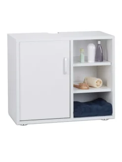 Waschbeckenunterschrank in Weiß - (B)60 x (H)51 x (T)32 cm