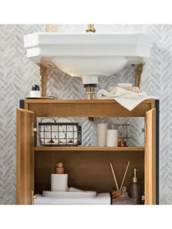 Waschbeckenunterschrank in Braun - (B)60 x (H)60 x (T)30cm