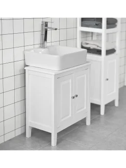 Waschbeckenunterschrank in Weiß - (B)60 x (H)62 x (T)30cm