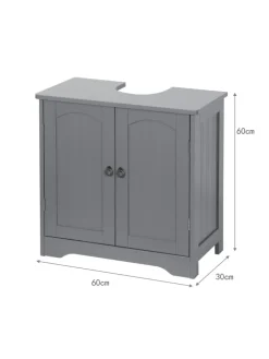 Waschbeckenunterschrank in Grau - (B)60 x (H)60 x (T)30 cm
