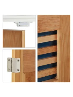 Waschbeckenunterschrank in Natur/Weiß - (B)60 x (H)60 x (T)30 cm