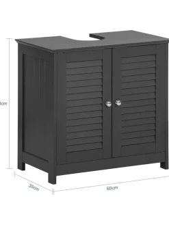 Waschbeckenunterschrank in Dunkelgrau - (B)60 x (H)58 x (T)35cm