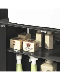 Waschbeckenunterschrank in Dunkelgrau - (B)60 x (H)58 x (T)35cm