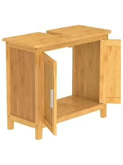 Waschbeckenunterschrank in Hellbraun - (B)67 x (H)60 x (T)28 cm