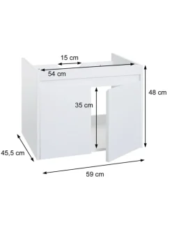 Waschbeckenunterschrank L86, Schwarz