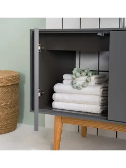 Waschbeckenunterschrank LINDHOLM in Matt Grau