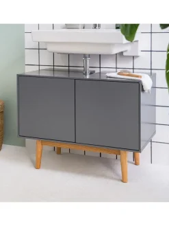 Waschbeckenunterschrank LINDHOLM in Matt Grau