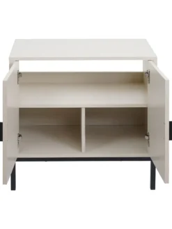 Waschbeckenunterschrank O42 mit 2 Türen, Holzoptik beige