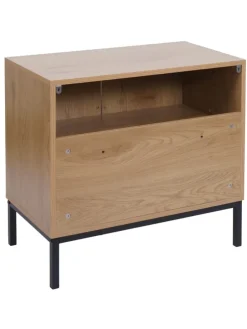 Waschbeckenunterschrank O42 mit 2 Türen, Holzoptik natur