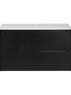 Waschbeckenunterschrank QUINTELA in Schwarz/Weiß - (W) 80 x (H) 48 x (L) 52 cm