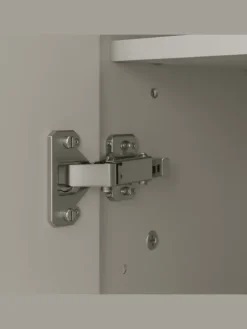 Waschbeckenunterschrank Soft-Close, 2 Türen, Made in Germany in Steingrau