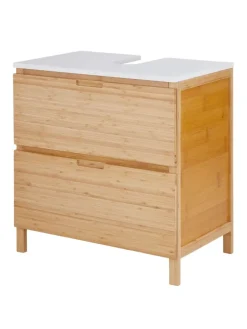 Waschbeckenunterschrank WHITE SANDS in Braun / Weiß