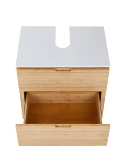 Waschbeckenunterschrank WHITE SANDS in Braun / Weiß