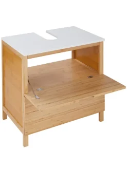 Waschbeckenunterschrank WHITE SANDS in Braun / Weiß