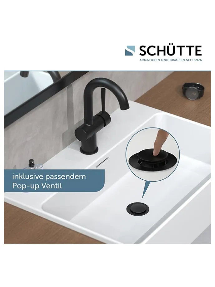 Waschtischarmatur "Cornwall" in Schwarz