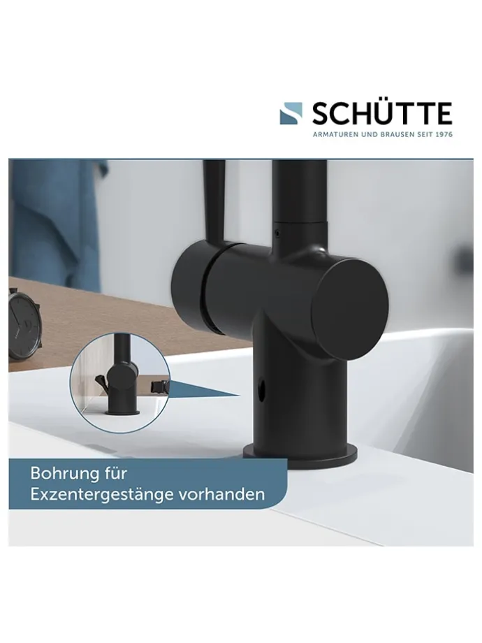 Waschtischarmatur "Cornwall" in Schwarz