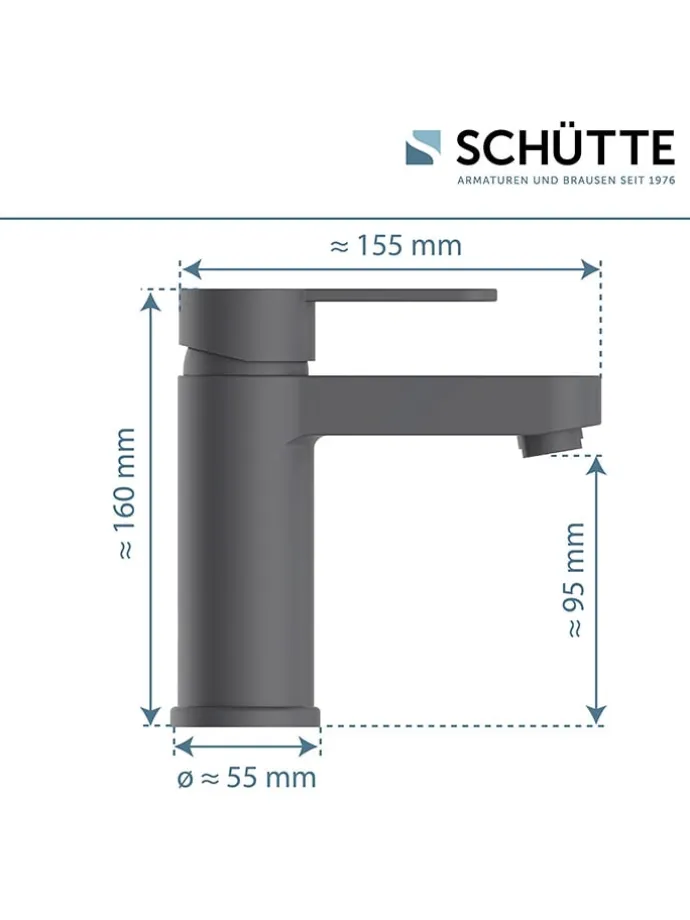 Waschtischarmatur "Elephant" in Anthrazit