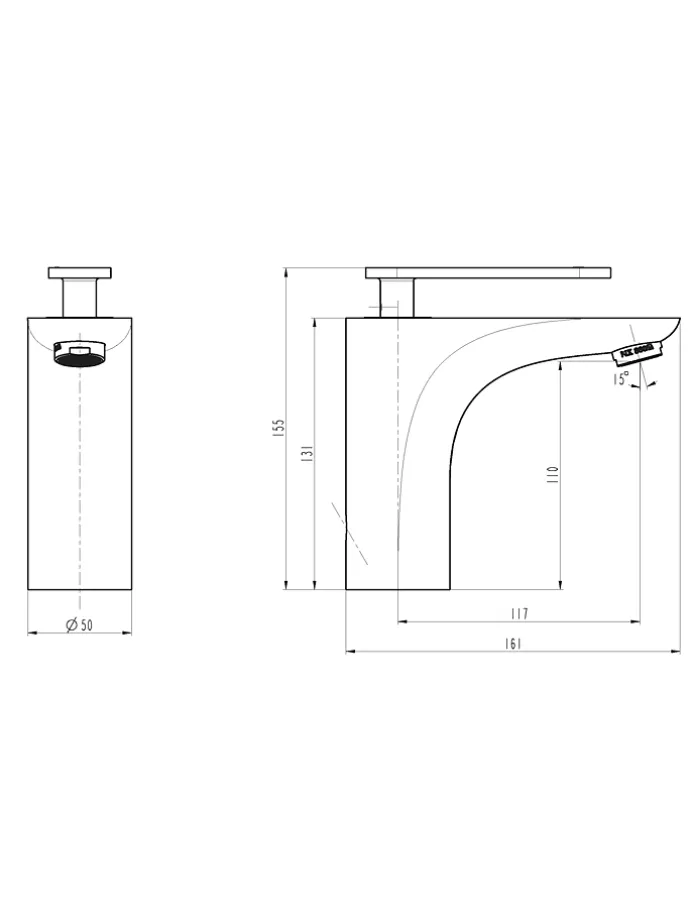 Waschtischarmatur "Orca" in Chrom