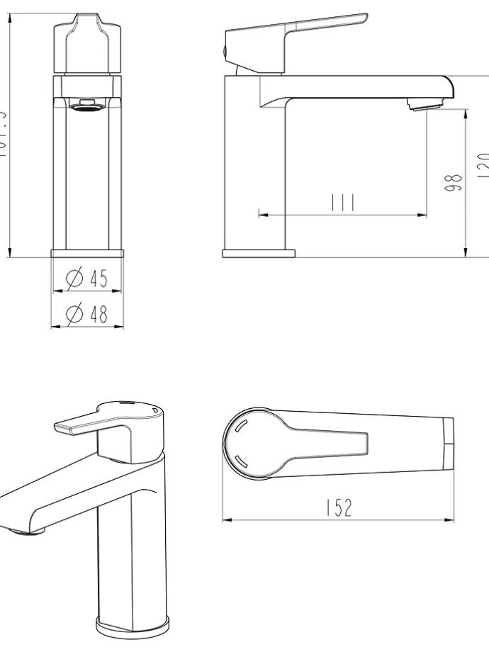 Waschtischarmatur "Vita" in Chrom