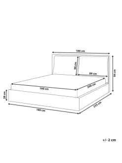 Wasserbett BAJONNA in Grün/Schwarz - (W) 180 x (H) 94 x (L) 235 cm