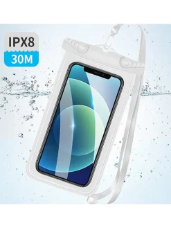 Wasserdichte Handyhülle in Weiß